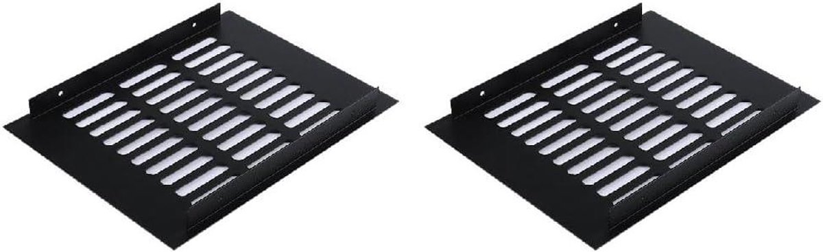 Ventilatierooster Cover - Air Vent Grille - Kasten Ventileren - Aluminiumlegering Materiaal - 150mm*200mm - Zwart