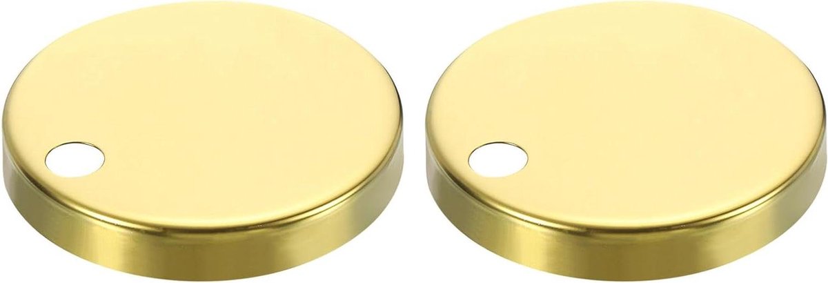 Toiletbril Scharnierafdekking - WC Deksel Bevestiging - Badkamer Decoratie - Roestvrij Stalen Materiaal - 60 mm - Goud