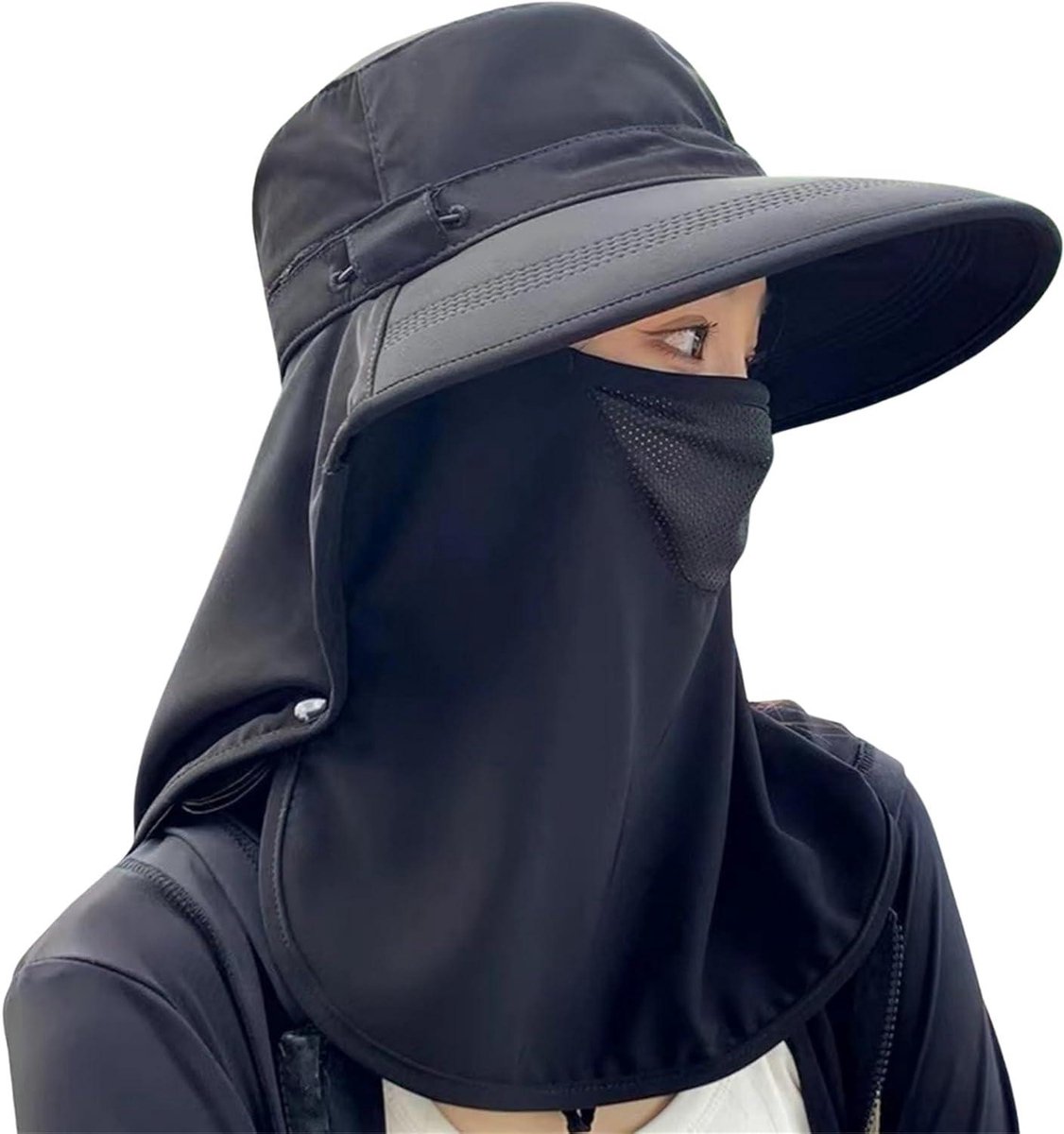 Zonnehoed Dames - Zomerhoed Visserhoed - UV Bescherming - Afneembare Nekflap - Brede Rand - null