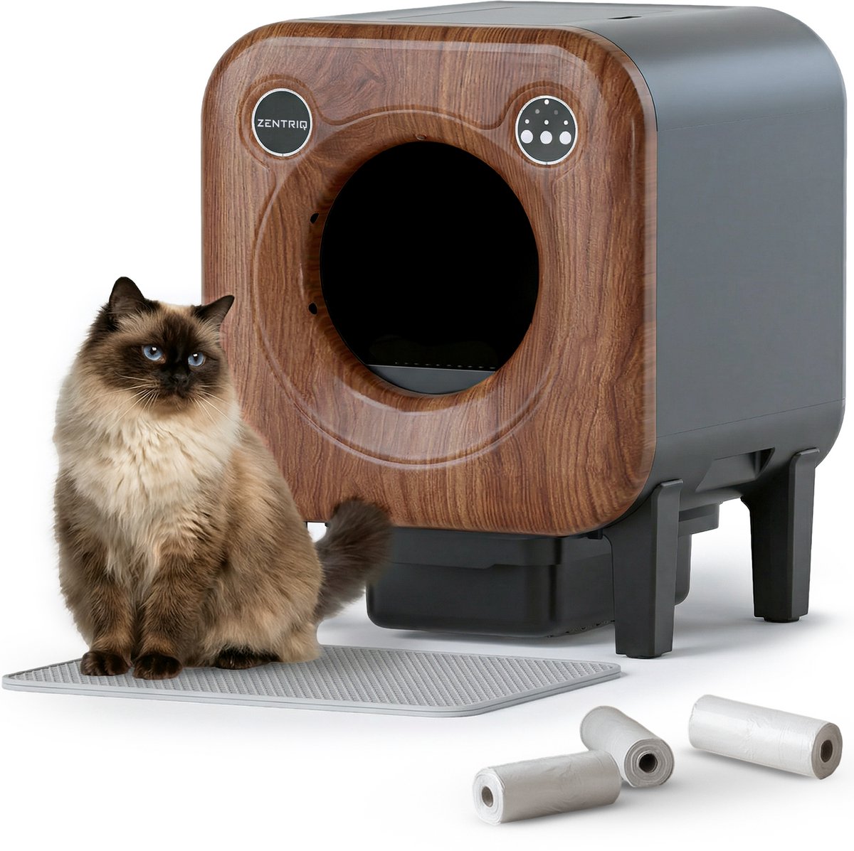 Zentriq Automatische Kattenbak - Zelfreinigend met App & 4k Camera