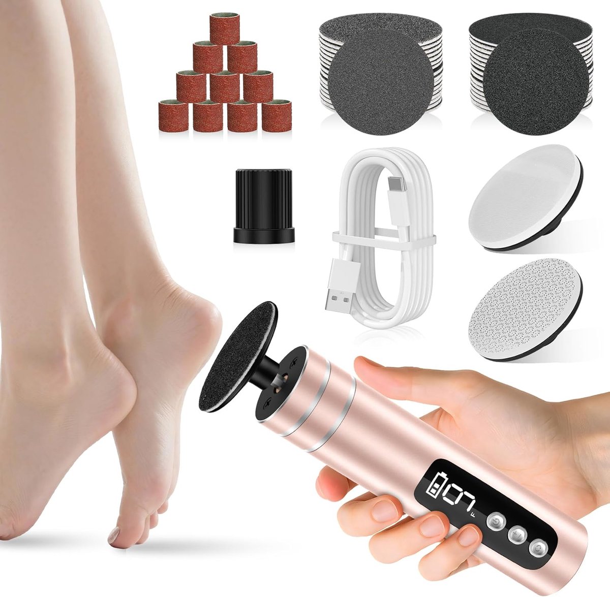 Elektrische Eeltverwijderaar - Pedicureset Electrisch - Voetvijl - voetvijl set