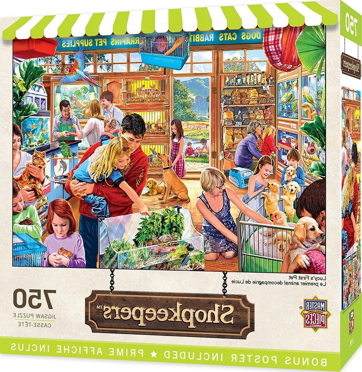 Legpuzzel 750 stukjes - Puzzel volwassenen familie - Ontspannende hobby - Unieke stukvormen - 18x24 inch - Nostalgische winkels