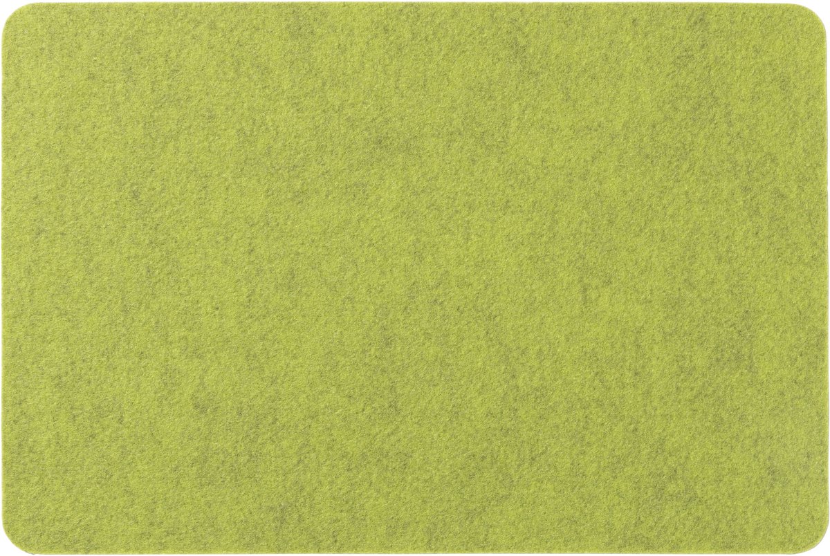 Vilt Placemats Rechthoek 2-delig met Onderzetters Groen - 5mm