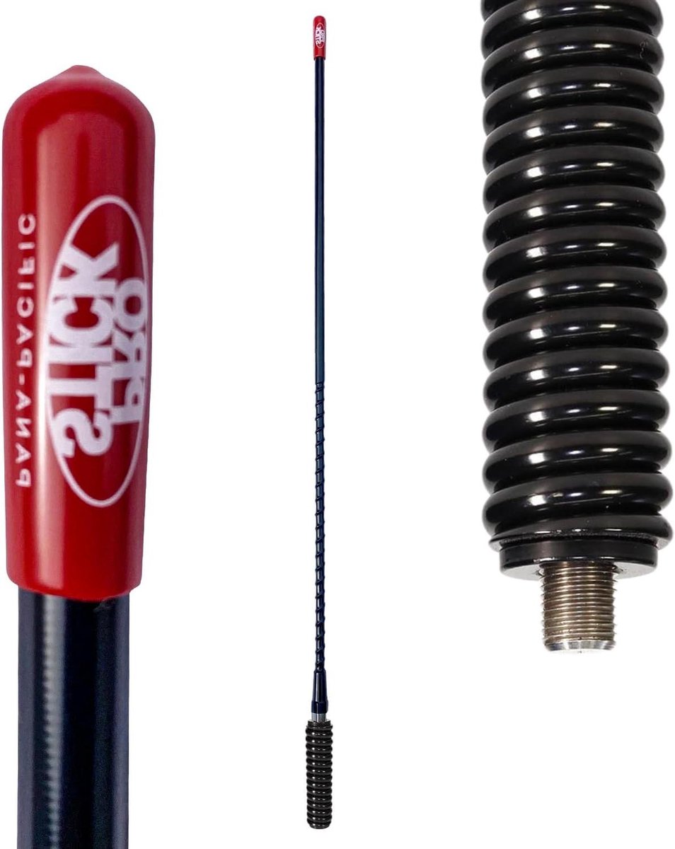 Radio Antenne - CB Antenne - Communicatie Verbeteren - Glasvezel Mast - 1000 Watt - Zwart