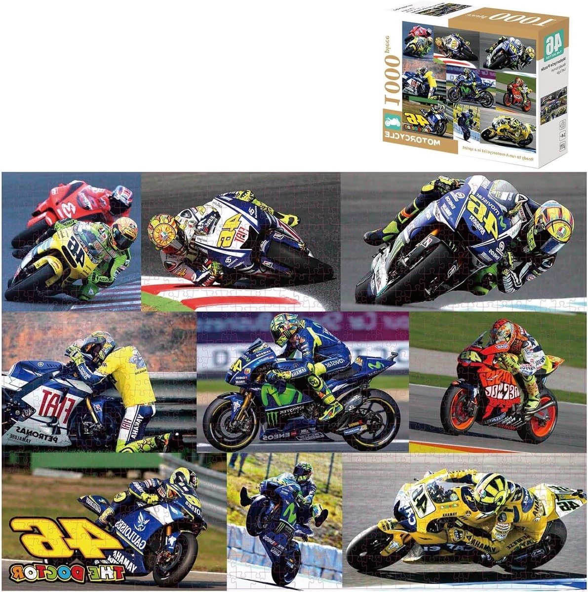 Papieren Puzzel - Legpuzzel Volwassenen - Ontspanning Thuis - Gerecycled Karton - 1000 Stukjes - Motorfiets