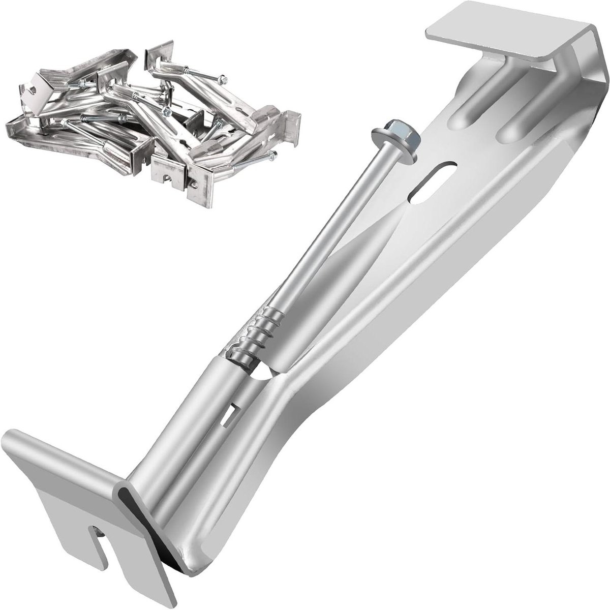 Dakgoothangers 5 inch - Gootbeugels Bevestigingsmiddel - Regengoten Repareren - Versterkt Aluminium Ontwerp - 50 stuks - Aluminium