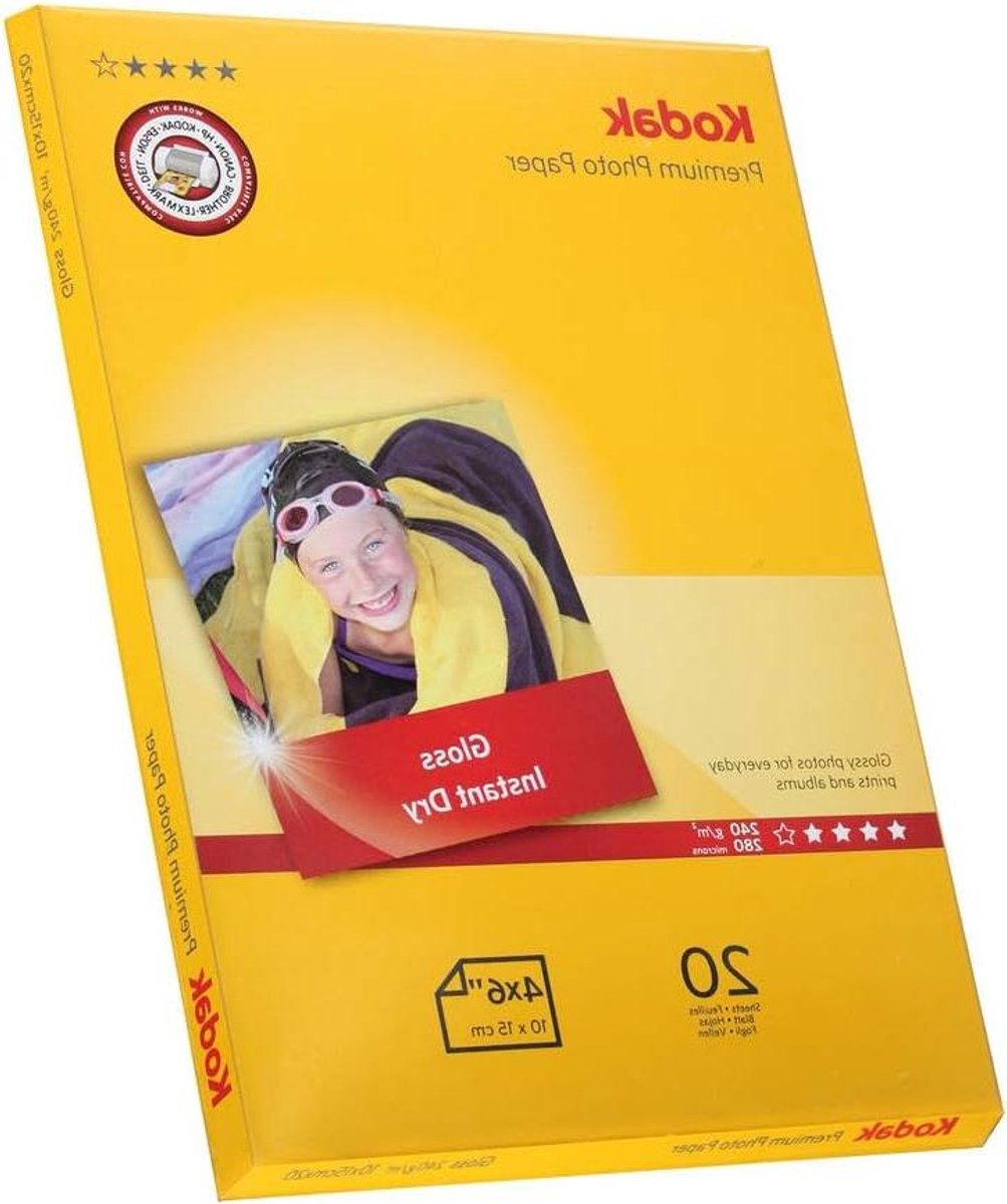 Fotopapier - Papier vellen - Foto's Printen - Premium Glans - A6 20 vellen - Bianco