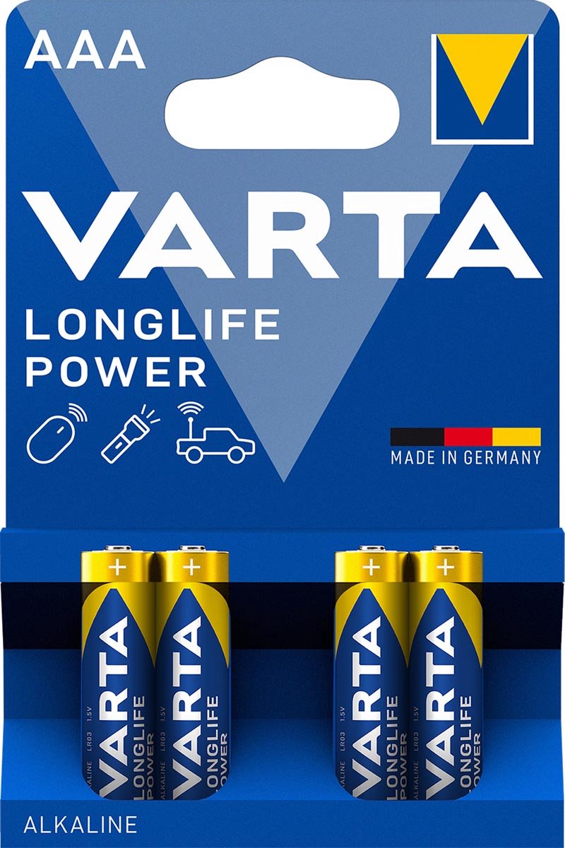 VARTA LongLife Power Alkaline AAA mini penlite 4x
