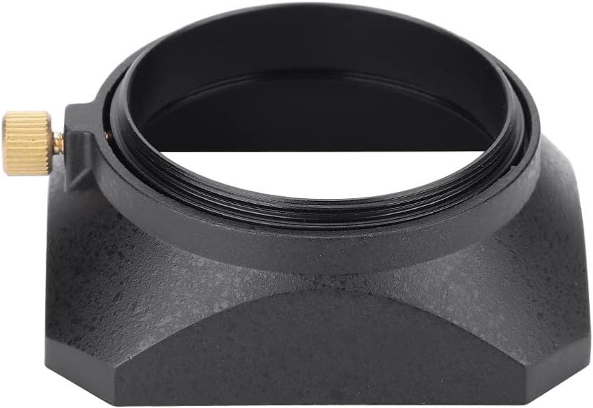 Vierkante Zonnekap - Lensbescherming - Betere Videobeelden - Schroefbevestiging - 49 mm - Zwart