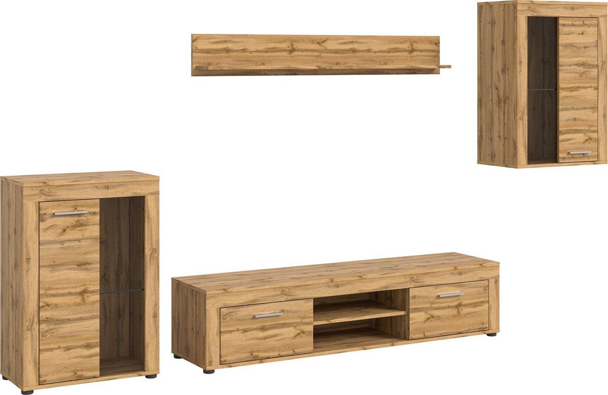 Jam wandkast J8 systeem eiken decor.