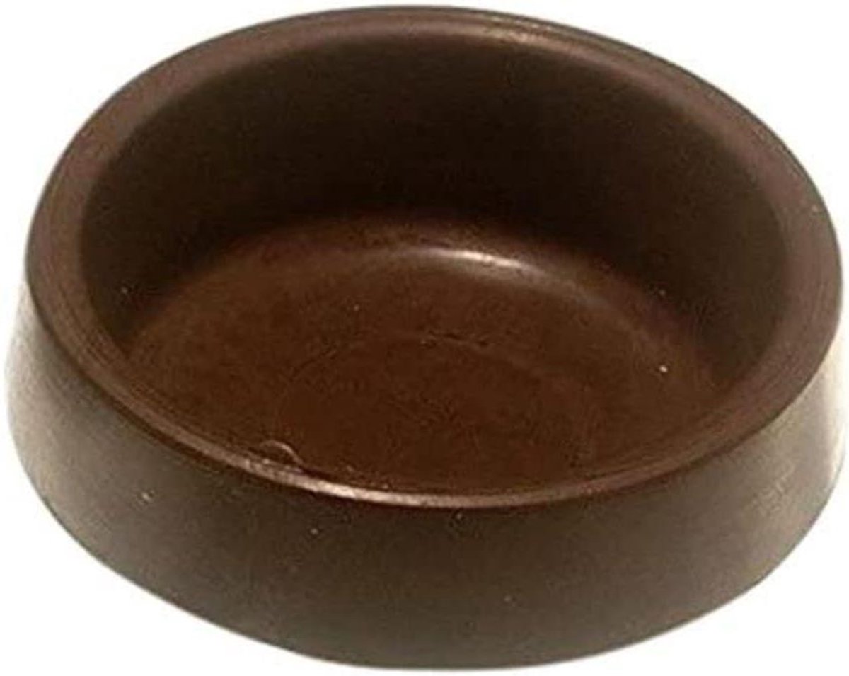 Ronde Vloerbeschermers - Mokken voor Wielen - Meubels Beschermen - Grote Binnendiameter - 60 mm - Bruin