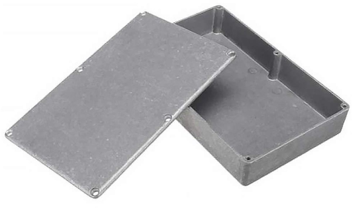 Aluminium Behuizing - Project Doos - Externe Power - Waterdicht IP54 - 188x120x37mm - Zilver