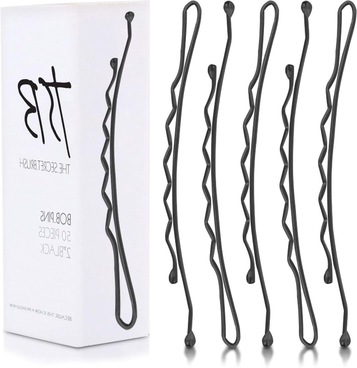 Bob Pins - Haarspelden Gebogen - Haar Stijlen - Onderscheidend Curve Ontwerp - 50 stuks - Zwart