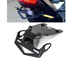 Kentekenplaathouder Motor - Motorfiets Kentekenhouder - Kenteken Plaatsen - Voertuigspecifieke Pasvorm - 20 x 17.9 cm - Zwart