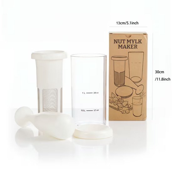 Vegan Milk Maker - Notenmelk Machine voor Soja, Amandel & Havermelk Thuis van Merkloos — afbeelding 3