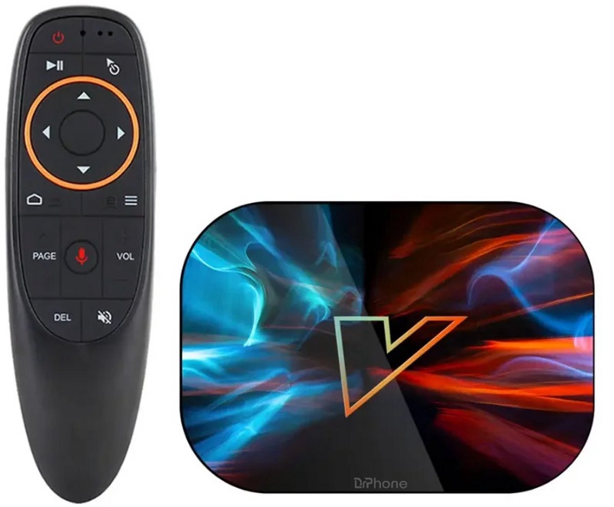 DrPhone GPU20 Android 11 TV Box – 8K Ultra HD – Amlogic S905X4 – 4GB RAM – WiFi 2.4/5GHz – Bluetooth 4.0 – AV1 – Google Assistant