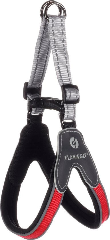 Flamingo Hilka Easy - Harnas Honden - Easy Harnas Hilka Rood Xs 30-40cm 20mm - 1st - 133445 - 1st