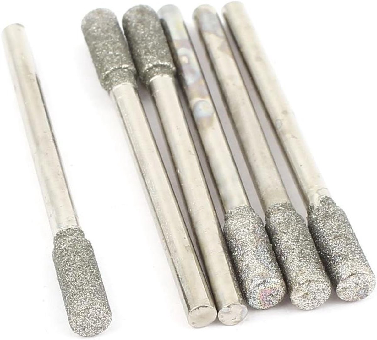 Gemonteerde Slijppunten - Diamant Bits - Precisie Slijpen - Gegalvaniseerde Diamantkop - 6 Stuks - Zilverkleurig