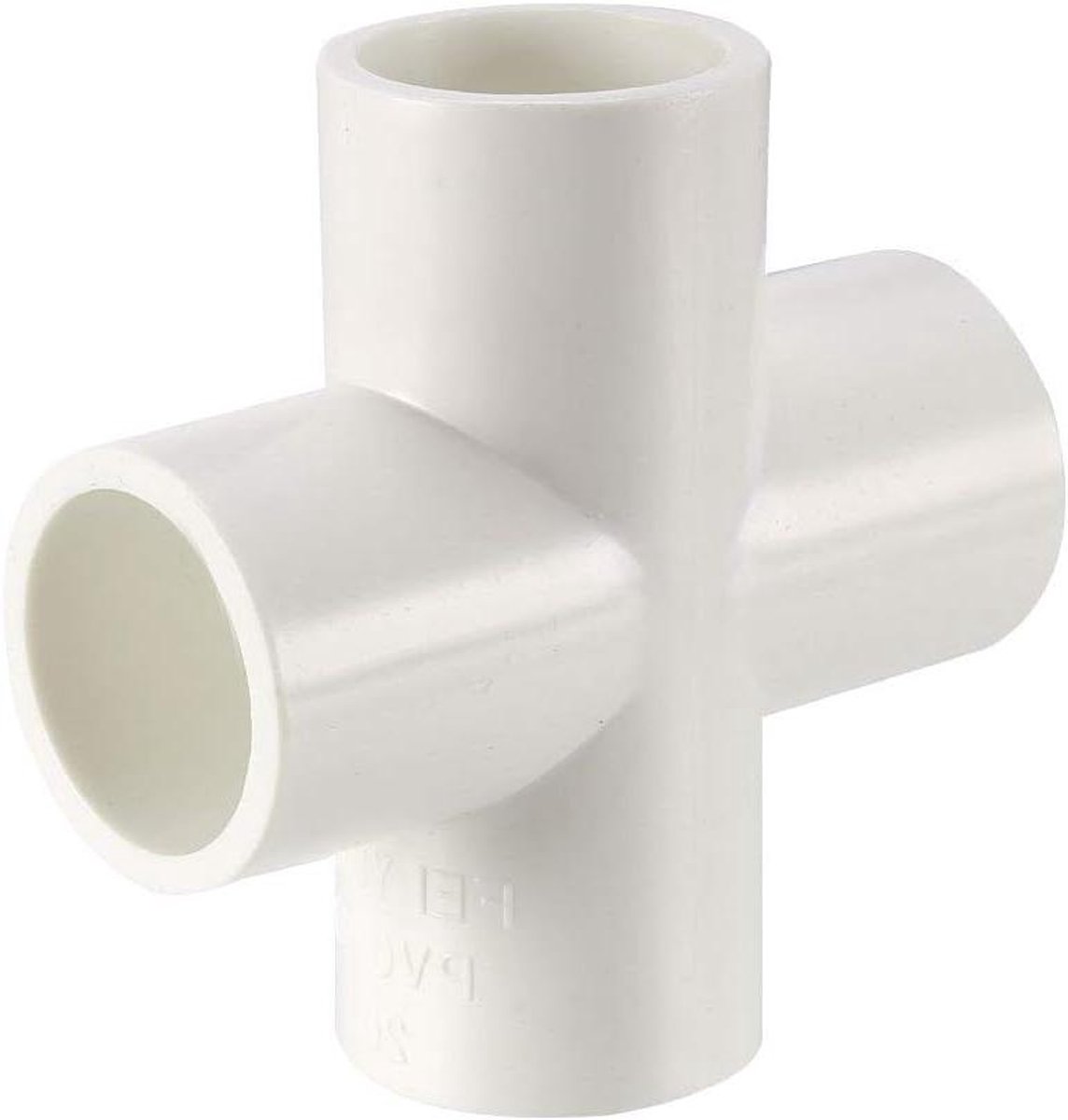 PVC Kruisstuk - 4-weg Koppeling - Meubelbouw - Stevige PVC Constructie - 20mm - Wit