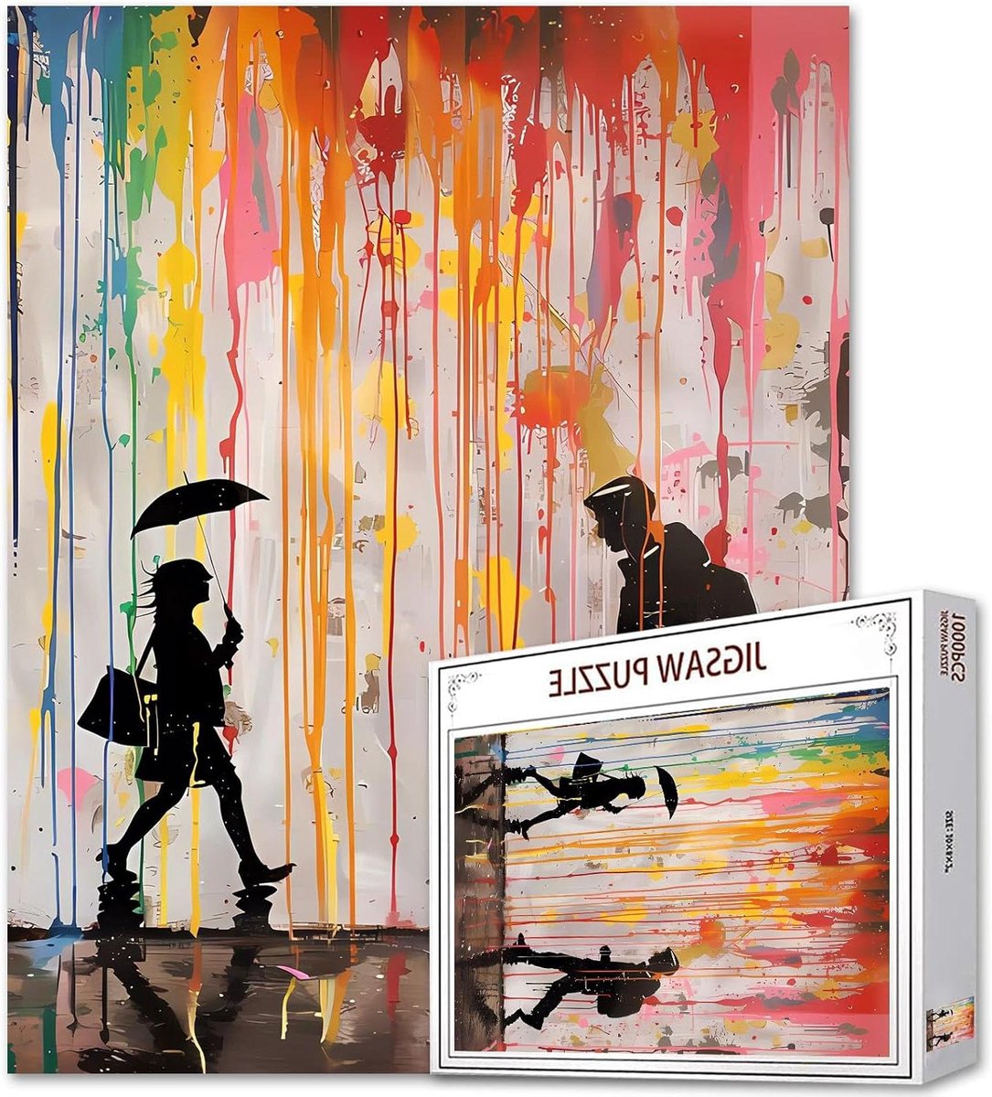 Regenboog Graffiti Puzzel - Straatkunst Puzzel - Ontspannende Hobby - 1000 Stukjes - 50x70cm - Multicolor