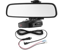 Radar Detector Spiegelbevestiging - Detector Houder - Veilige Rit - Gepatenteerd Design - 2286 cm Kabel - Zwart