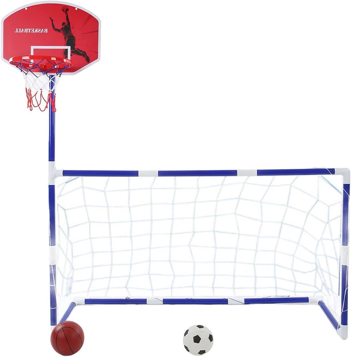 Basketbal en Voetbal Set - Sport Gooi Spel - Kinderen Actief Houden - 2-in-1 Multisport Centrum - 1103 gram
