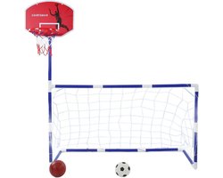 Basketbal en Voetbal Set - Sport Gooi Spel - Kinderen Actief Houden - 2-in-1 Multisport Centrum - 1103 gram