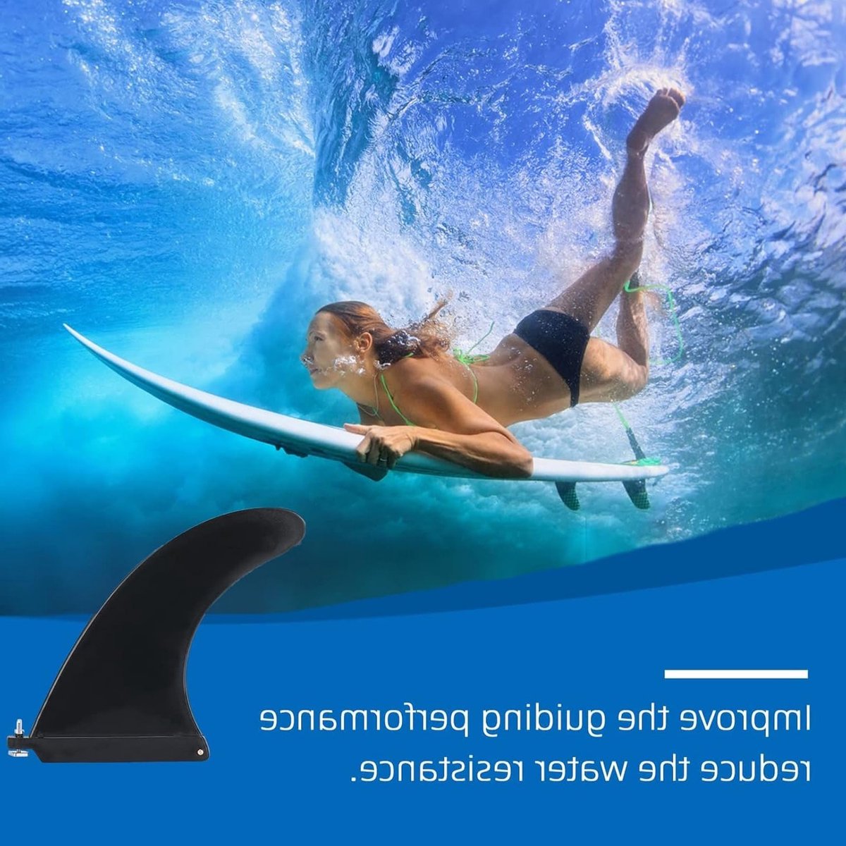 Verwijderbare surfplank vin voor SUP en longboard inclusief schroeven waterafscheider voor opblaasbare kajak en surfplank
