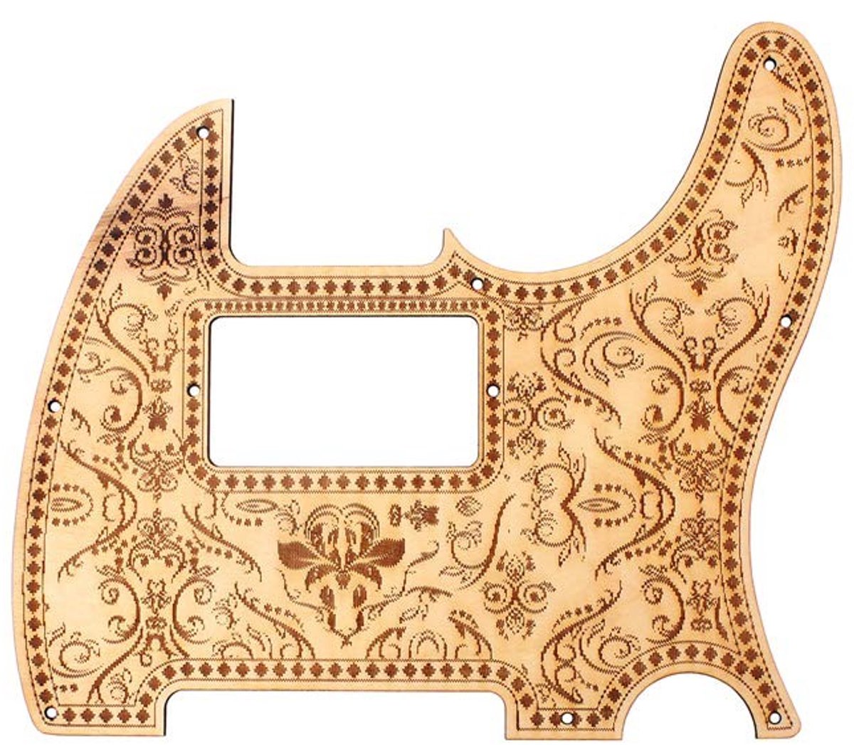 ONF3 - Slagplaat Tele gitaar - Vervangende slagplaat - Bloemenstijl - Esdoornhout - Gitaaraccessoire - Geschikt voor Telecaster - Decoratief ont...