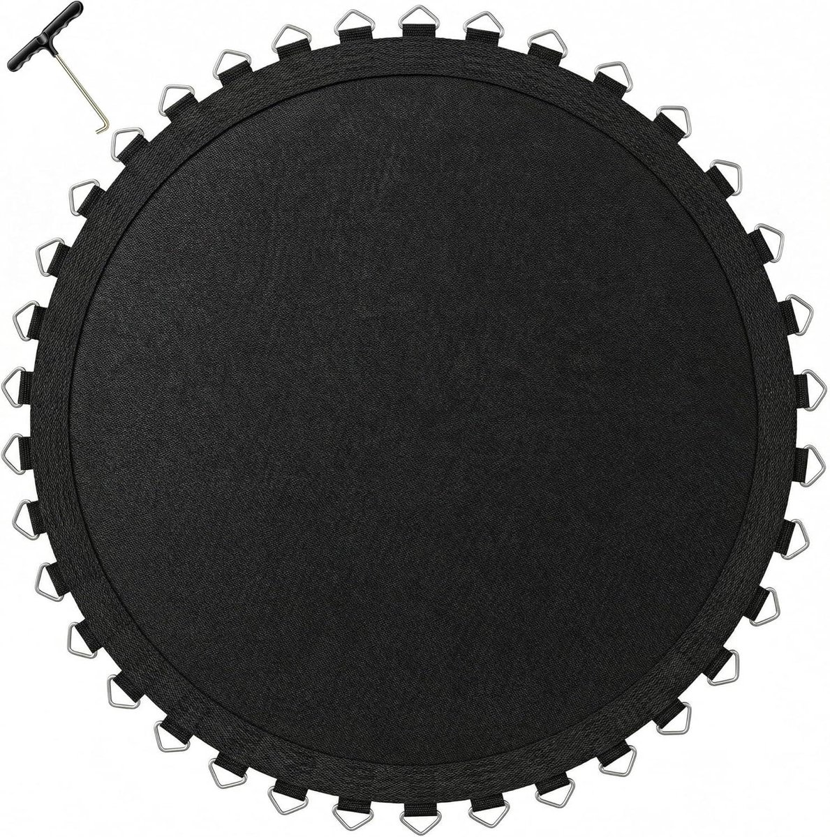 Trampoline Mat - Vervangende Springmat - Trampoline Reparatie - 8 Rij Steek - 244 cm - Zwart