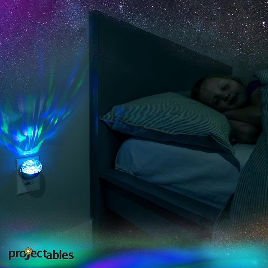 Nachtlampje Projector - Sfeerlicht LED - Ontspannen Slapen - Bewegend Noorderlicht Effect - 120 Volt - Meerkleurig — afbeelding 4