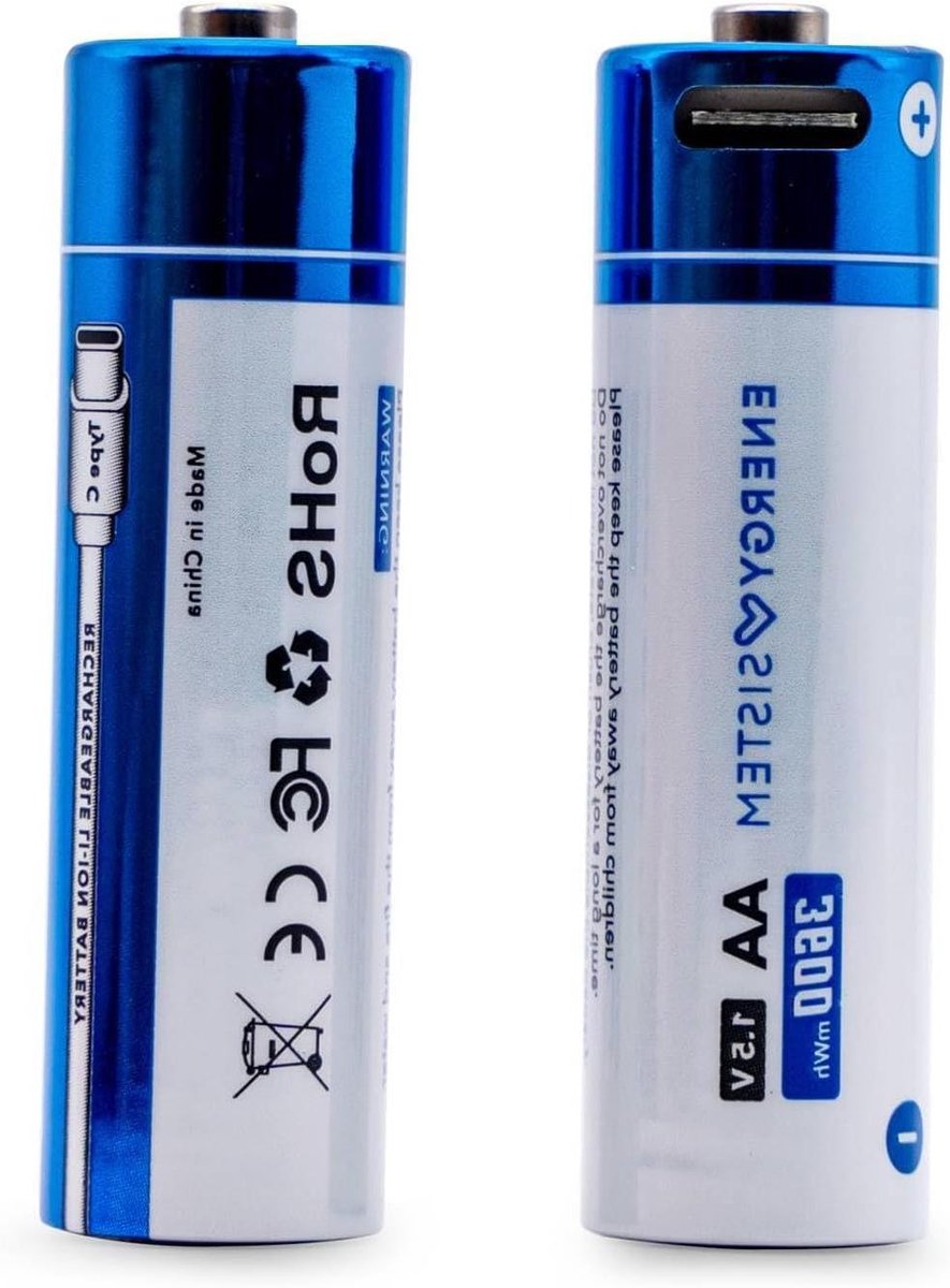 Oplaadbare AA Batterijen - Batterijen AA - Apparaten Voeden - Type C Opladen - 2270 mAh - Niet gespecificeerd