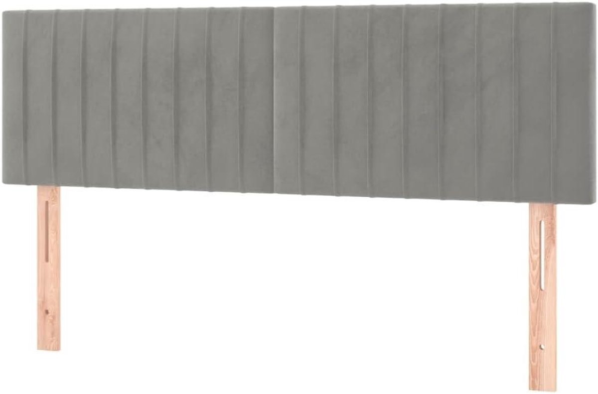 Hoofdborden Set - Bed hoofdeinden - Bedombouw Compleet Maken - Verstelbare Hoogte - 144 cm breed - Lichtgrijs