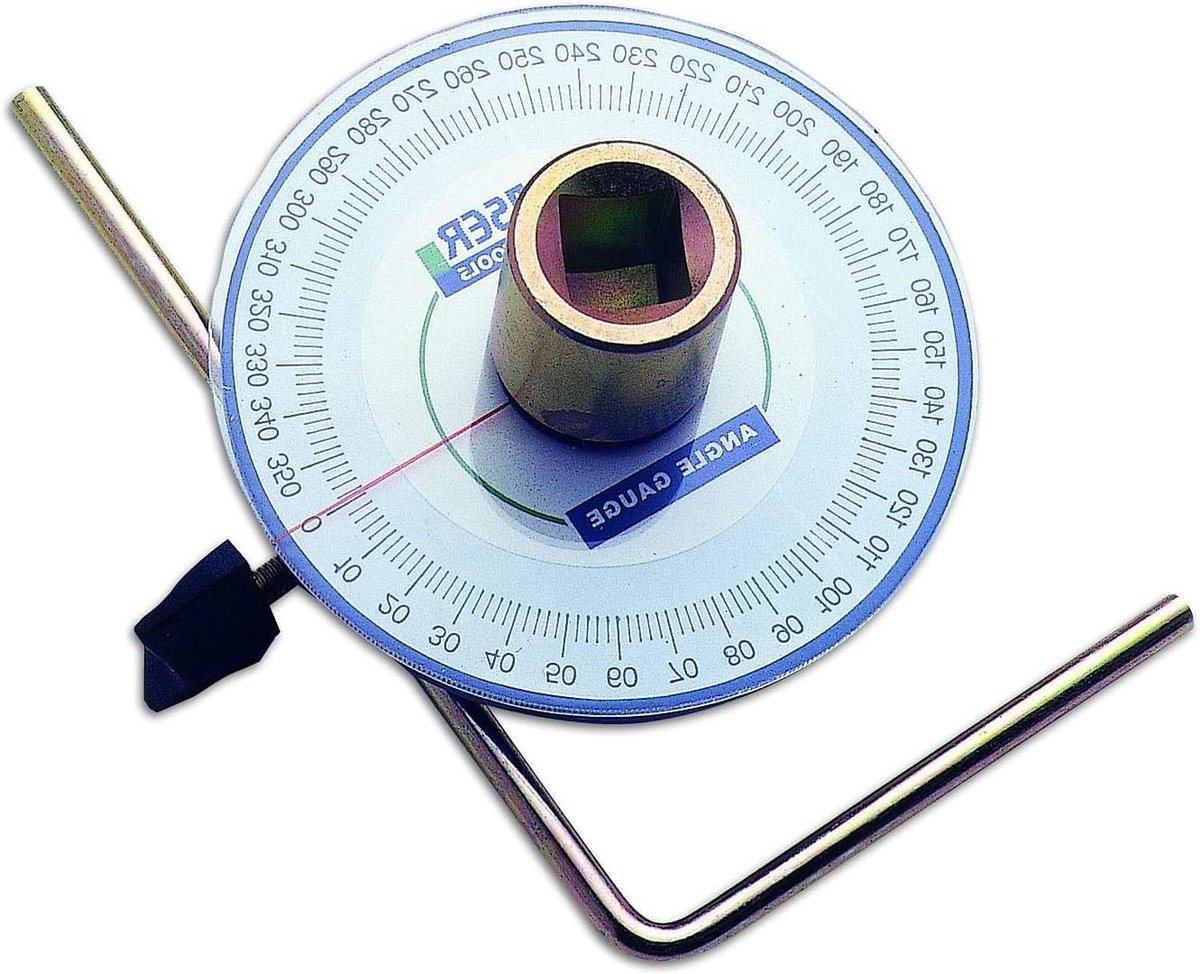 Aantrekhoekindicator - Momentsleutel toebehoren - Nauwkeurig vastdraaien - Friction grip cursor - 1/2 inch aandrijving - Metaal Kunststof