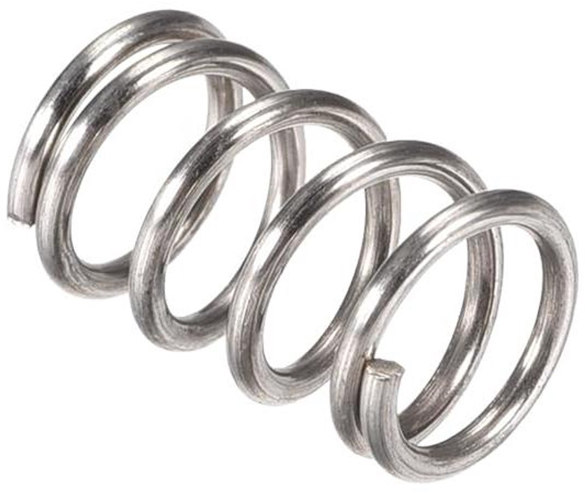 Drukveer - Trekveer Compressieveer - Machineonderdelen Vervangen - Roestvrij Staal 304 - 15 mm Vrije Lengte - Zilver