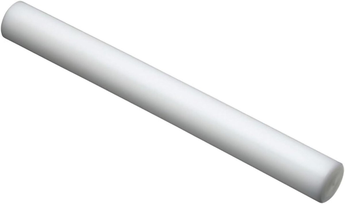 Deegroller Plastic - Bakroller Fondant - Taarten Versieren - Anti-aanbaklaag - 32 cm - Wit