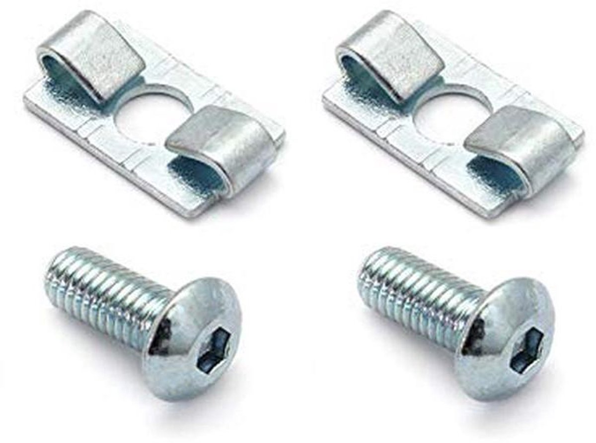 Standaard Connector - I-type Moer - Profielen Verbinden - Directe Verbinding - 10 Stuks - Zilverkleurig
