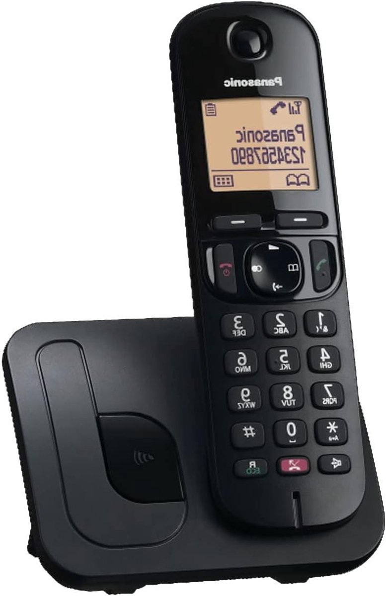 Draadloze telefoon - DECT telefoon - Ouderen bellen - Blokkeren ongewenste oproepen - Enkele ontvanger - Zwart