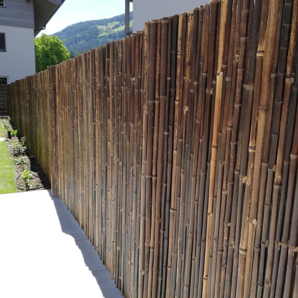Bamboe Schutting Scherm - Privacy Hek Tuin - Tuin Afschermen - Bovenkant Gesloten - 250 x 180 cm - Bruin