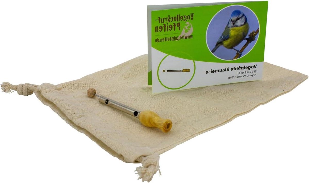 Vogellokfluitje - Vogelpijpje - Vogels Lokken - Handgemaakt in EU - C Toonaard - Blauw