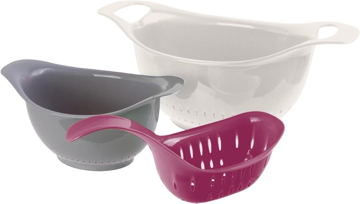Voedsel Zeven - Keuken Zeefjes - Keukenwerk Vereenvoudigen - Set van Drie - 3 Maten - Assorti