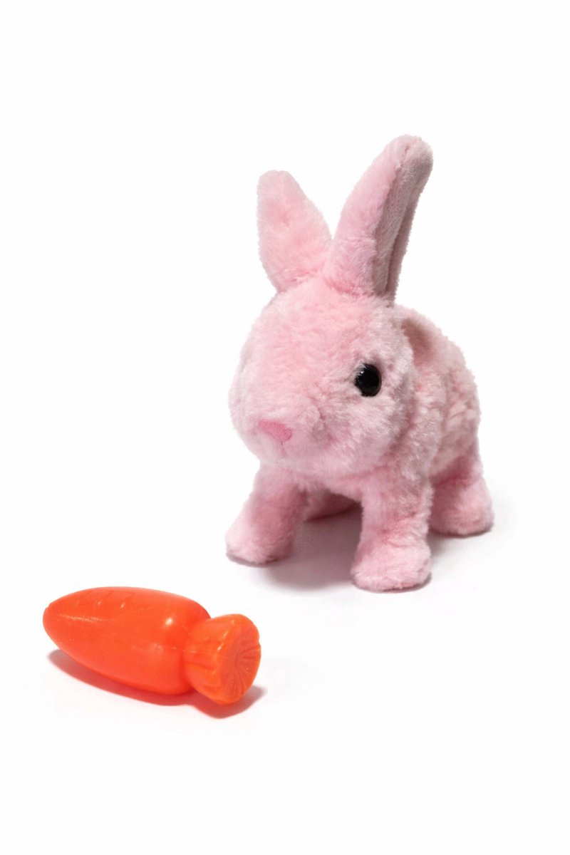 knuffelkonijn knuffel konijntje speelgoed - Interactieve speelgoed piept en beweegt op geluid - knuffel konijn