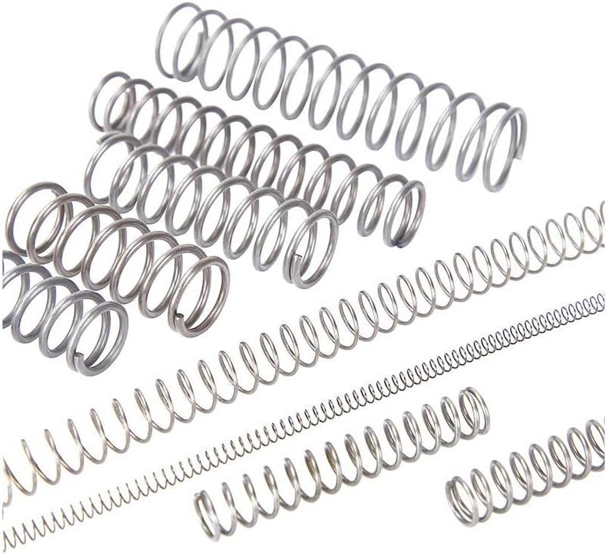 Compressieveren RVS - Drukveren Metaal - Mechanische Toepassingen - Roestvrij Staal 304 - 50mm Lengte 16mm OD - Zilverkleurig