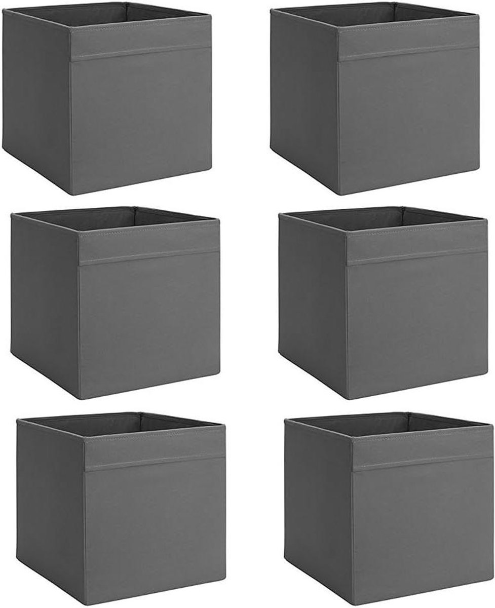Opbergbox - Opbergbak Bak - Kamer Opruimen - Stoffen Bekleding - 33x38x33 cm - Donkergrijs
