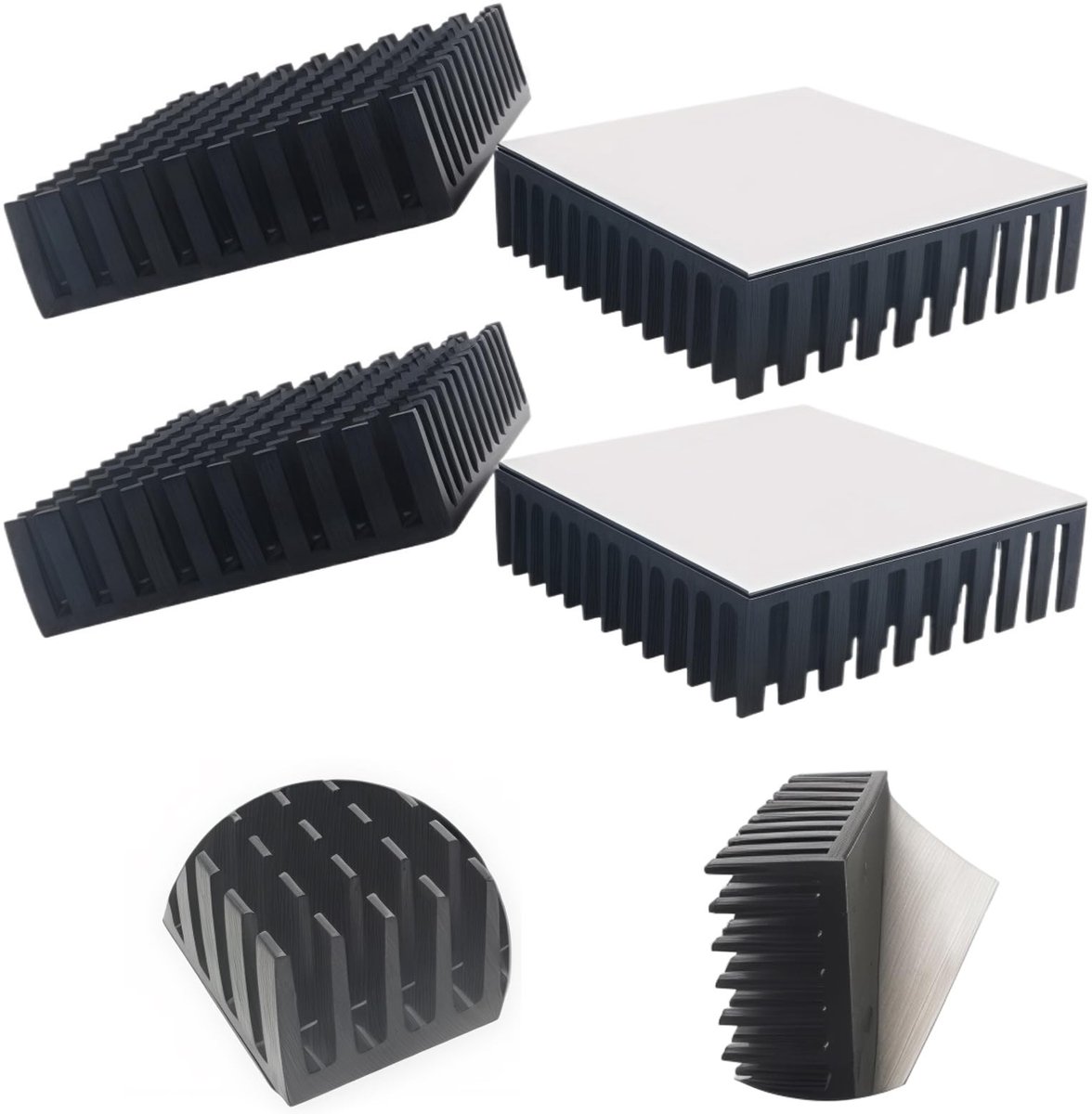 ONF3 - Waterkoelblok - Aluminium Koellichaam - Zwart - Vloeibare Waterkoeler - CPU en Grafische Radiator - 40 x 40 x 11 mm