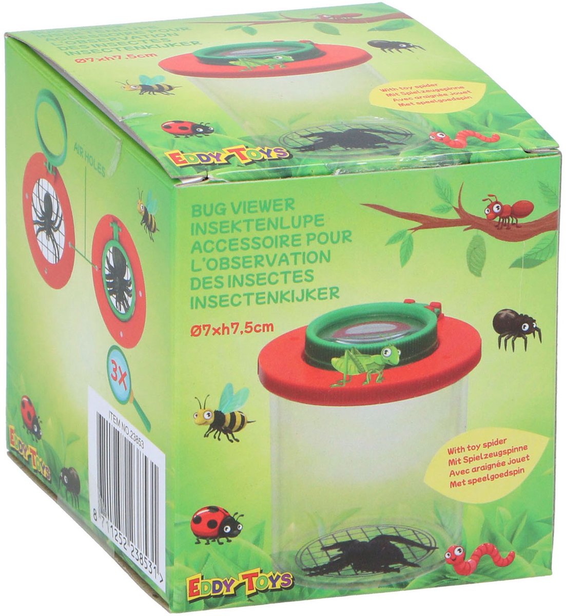 Eddy Toys - Insect box with spider - Insectenkijker - 7x7.5cm