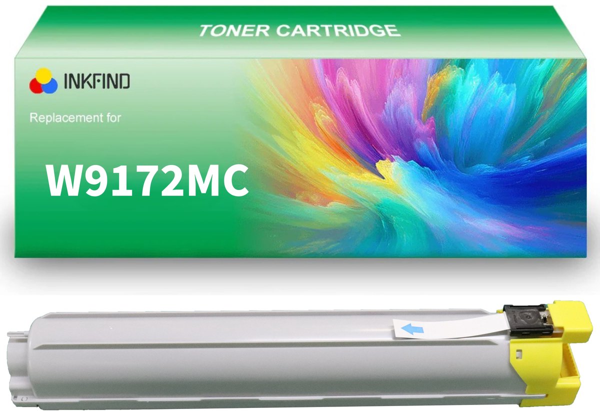Image of INKFIND W9172MC Geel tonercartridge compatibel met HP W9172MC Geel geschikt voor HP Color LaserJet MFP E87740dn/E87750dn/E87760dn/E87770dn - 1-pack Geel