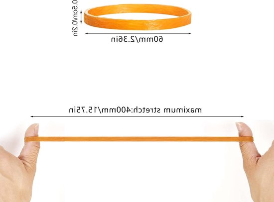 Grote Elastieken 100x5mm - Sterke en Dikke Rubberen Elastieken voor Thuis, School en Kantoor - Ideaal voor Meubelaccessoires en Organisatie van Merkloos — afbeelding 5