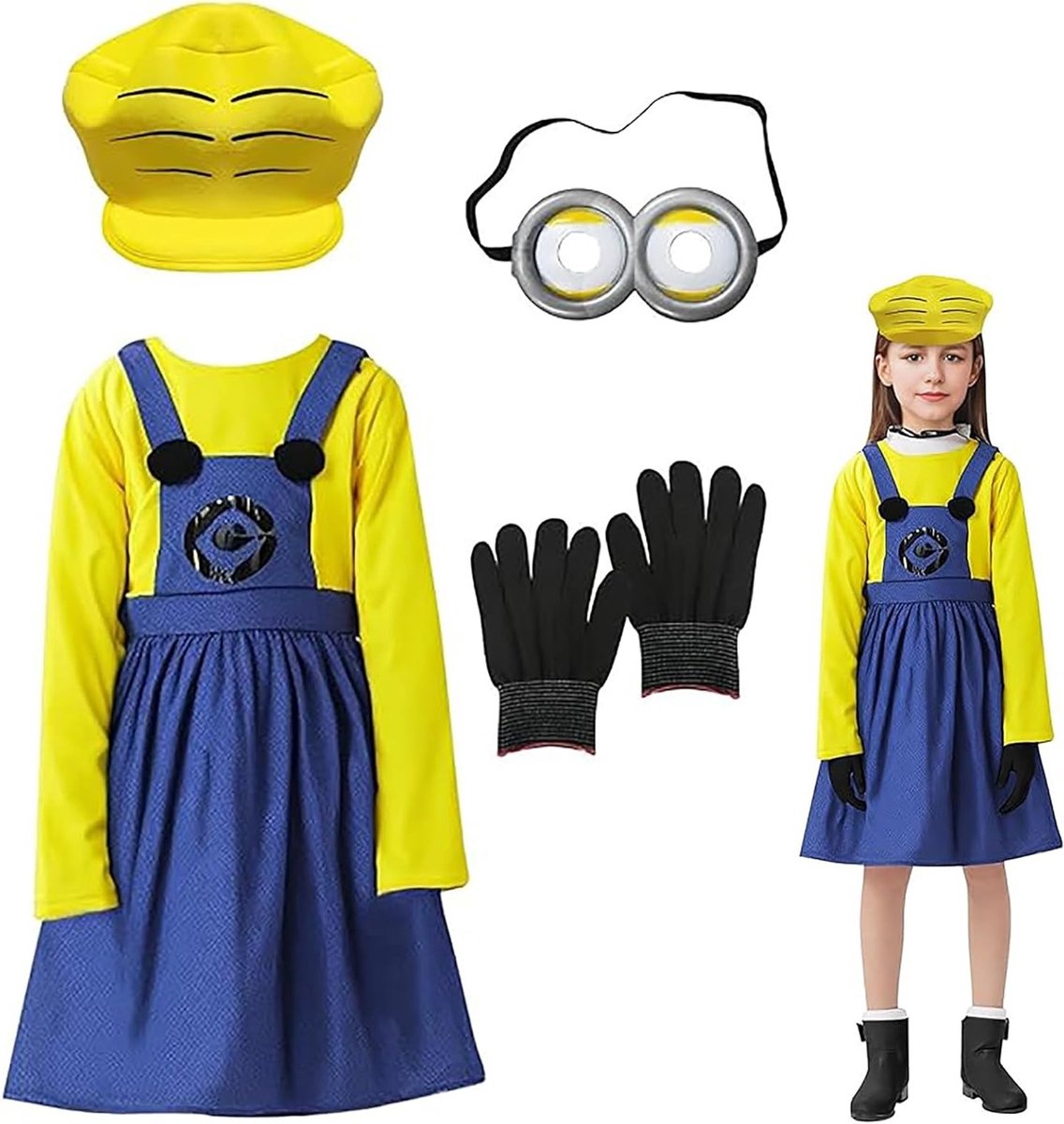 Carnavalskostuum voor Kinderen met Hoed, Bril en Handschoenen - Perfect voor Verjaardagen, Feesten en Cosplay