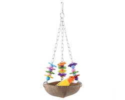 Allecto - Vogel Speel- en Nest Toy - Veilig - Multifunctioneel - Voor Papegaaien - Natuurlijke materialen - Stimulerend - Geschikt voor Parkieten